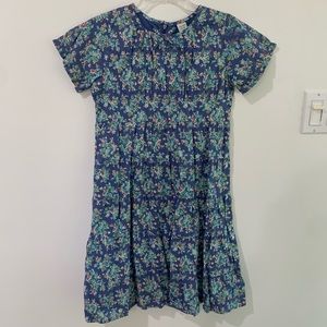Girls Blue Floral Dress